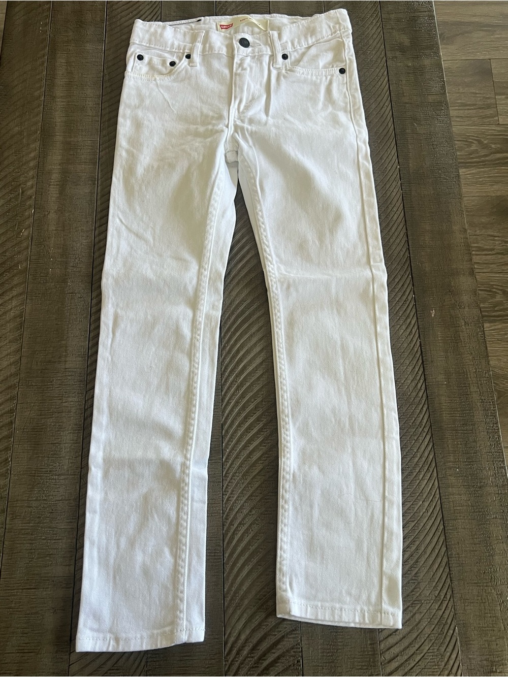 White Straight-Leg Jeans